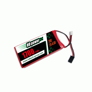 HD POWER 1700mAh 20C 2S 6.6V LiFe -akku vastaanottimelle ja lähettimelle