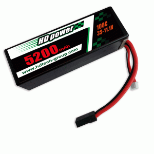 HD 5200mAh 100C 3S 11.1V Kova kotelo RC-auton akku